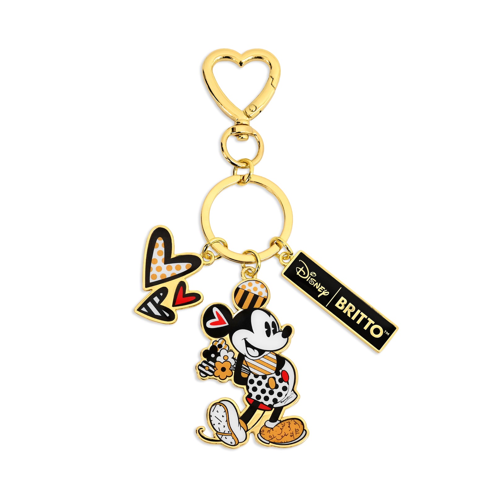 Mickey Keychain - Black & Gold - Disney By Britto