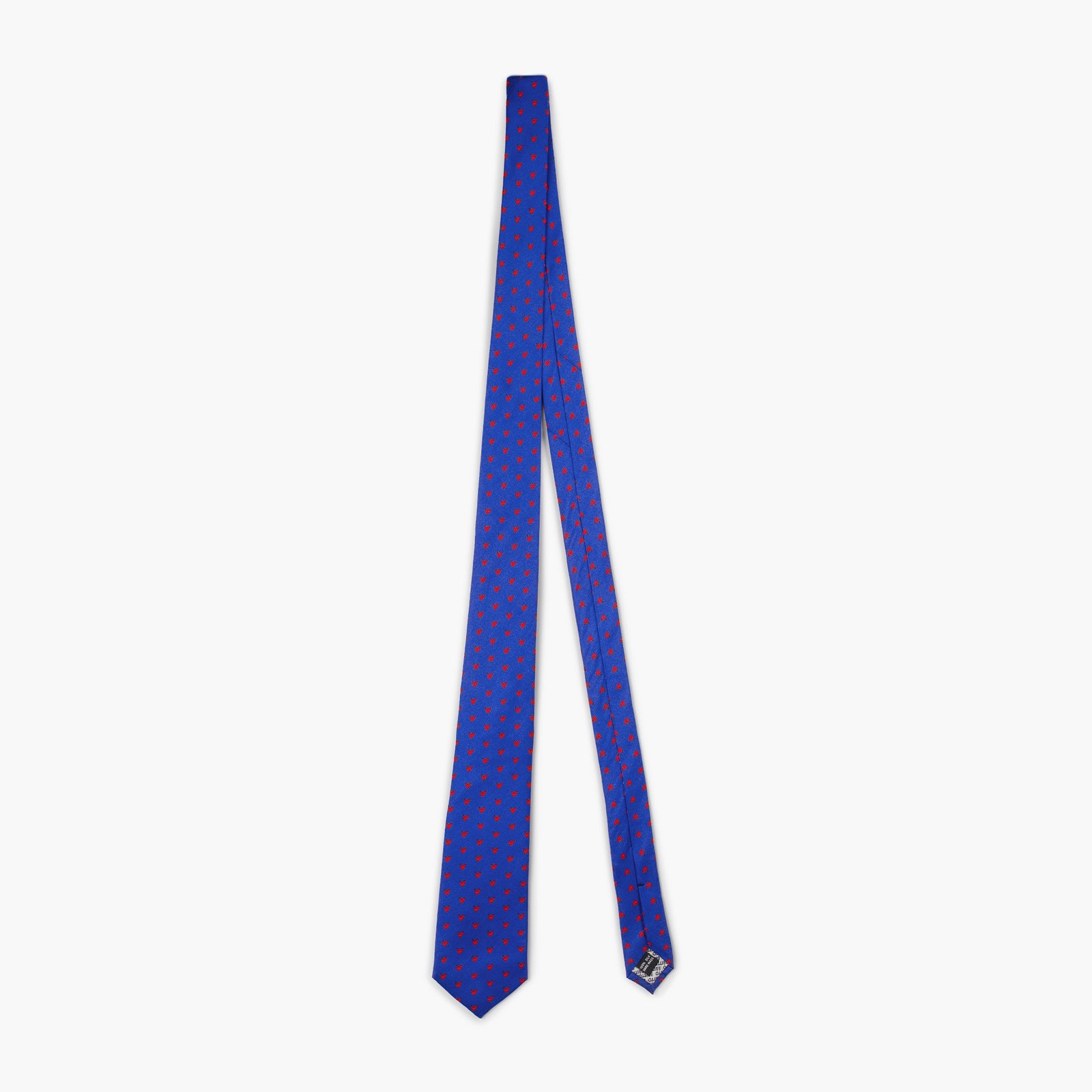 Red Hearts On Blue Britto Tie