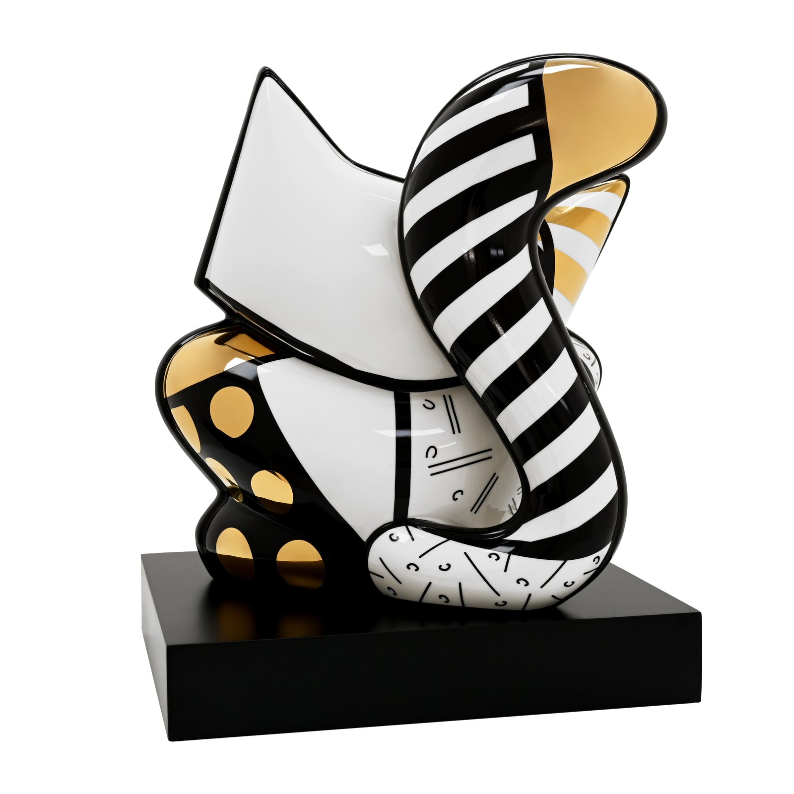 Golden Cat - Britto Fine Porcelain Collectible