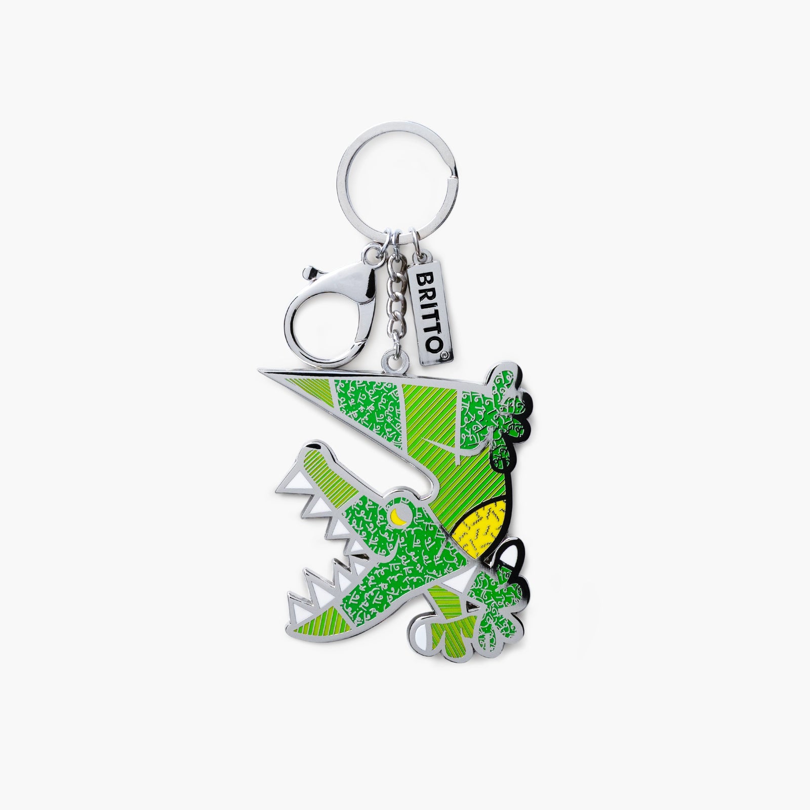 Romero Britto alligator britto keychain  colorful pop art design