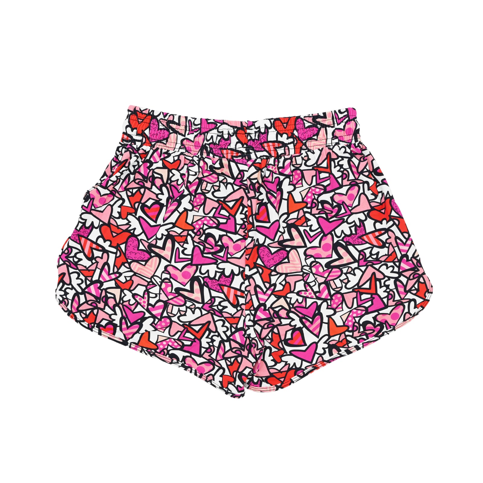 Romero Britto alive britto shorts for women  contemporary pop art piece