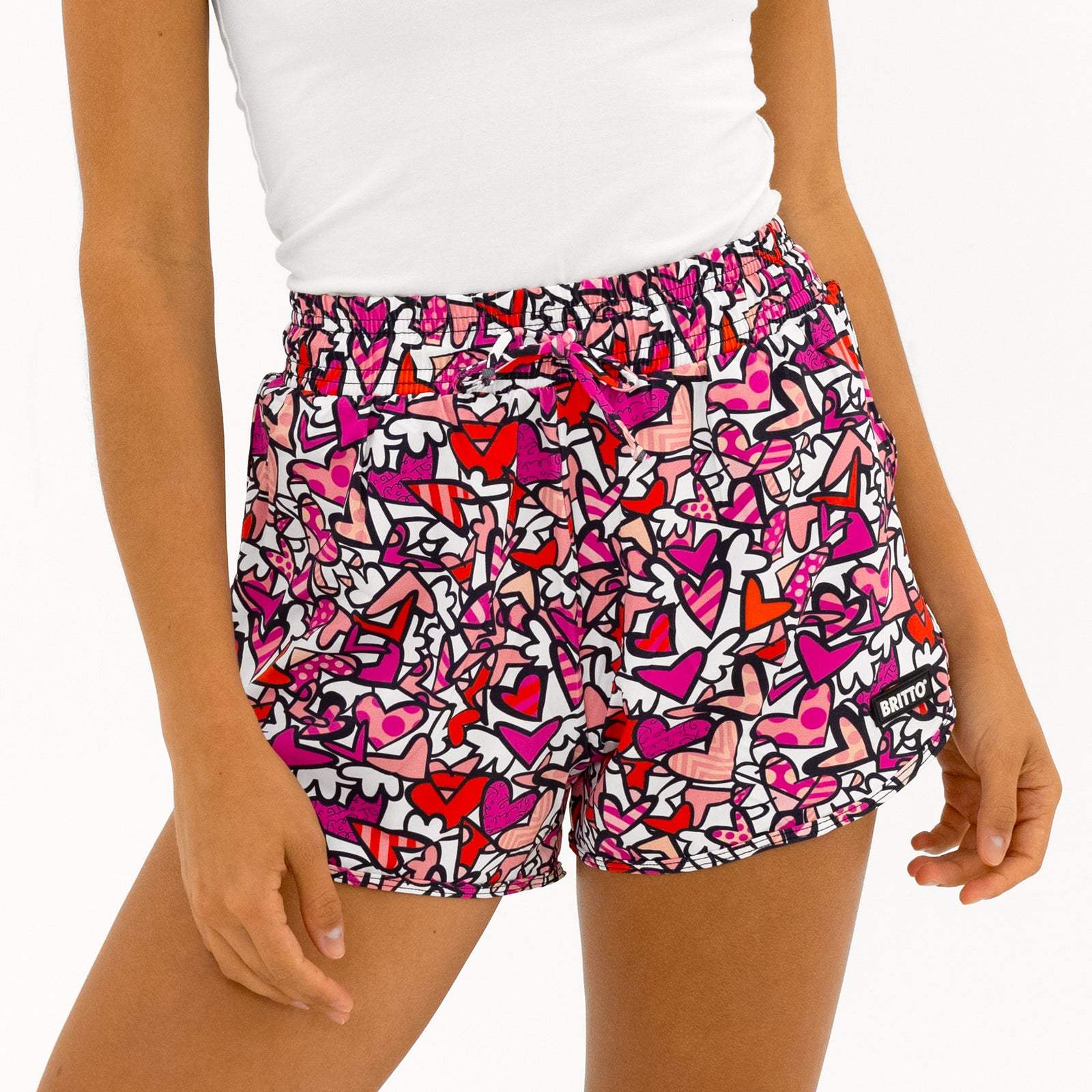 Romero Britto alive britto shorts for women  colorful pop art design