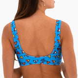 BRITTO® SQ Bikini Top - Blue Hearts Design