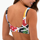 BRITTO® SQ Bikini Top - Black Landscape Design