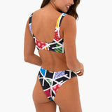 BRITTO® SQ Bikini Top - Black Landscape Design