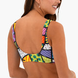 BRITTO® SQ Bikini Top - Colorful Landscape Design