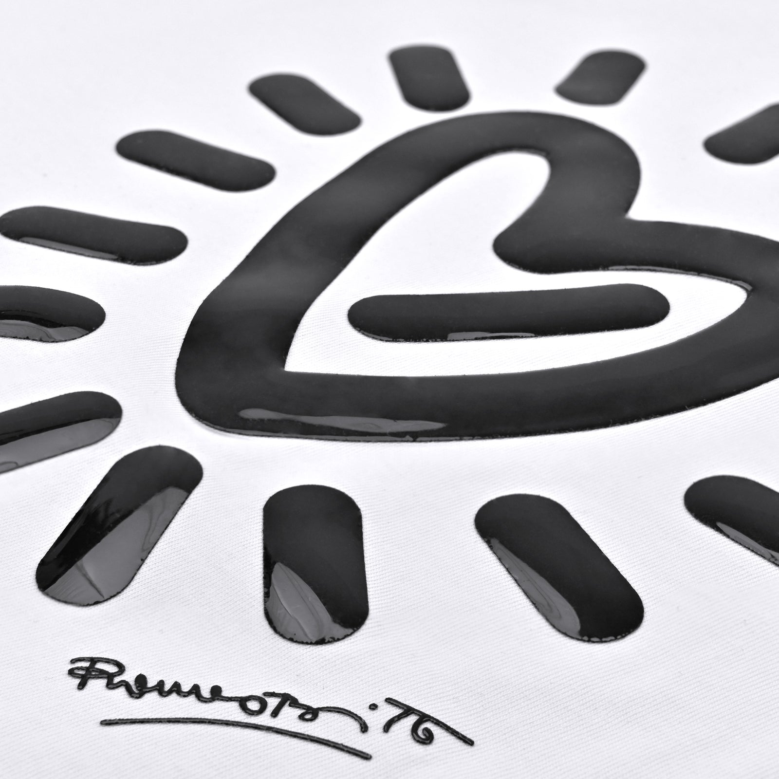 graffiti heart white britto tshirt  artistic colorful design collectible
