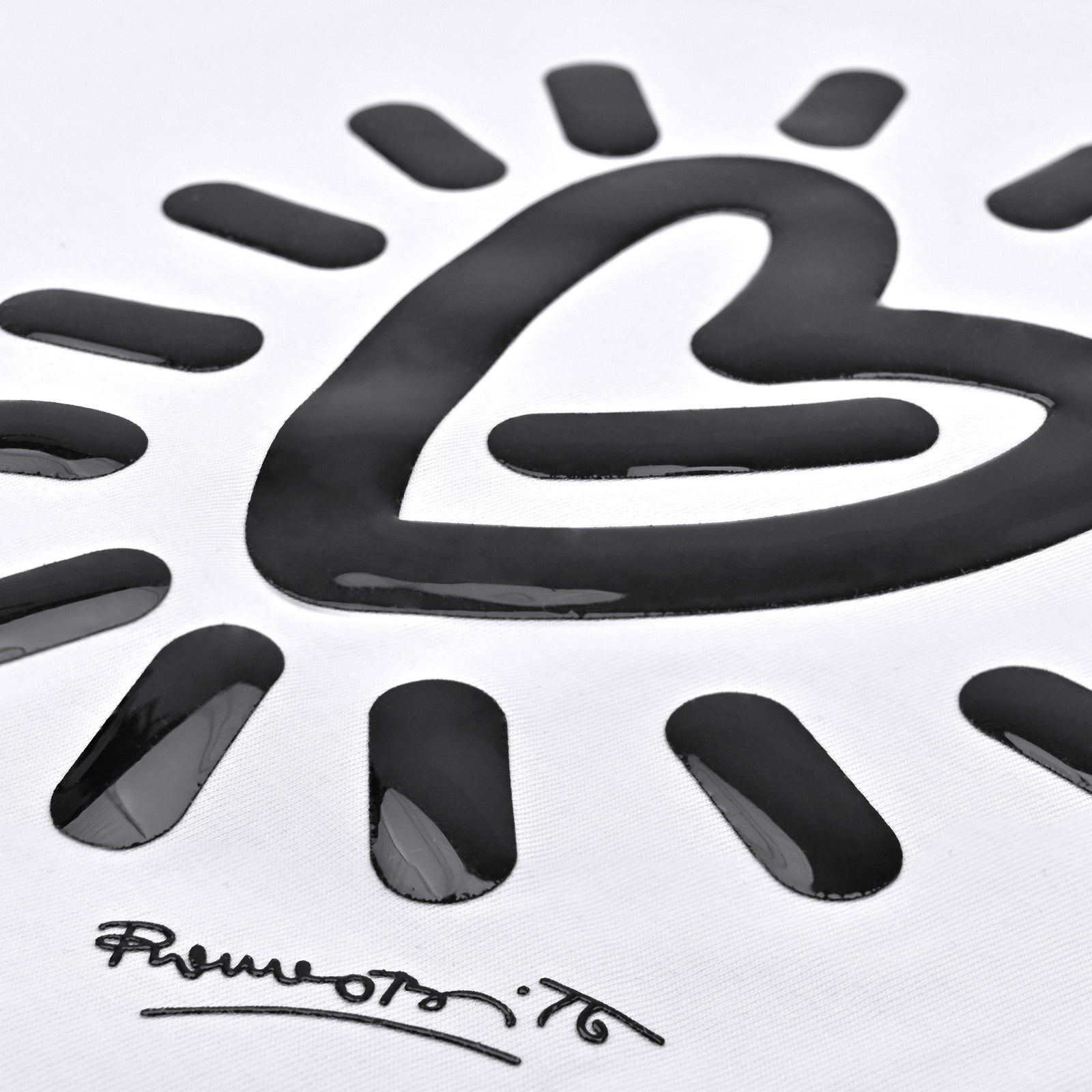 graffiti heart white britto tshirt  artistic colorful design collectible