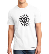BRITTO® T Shirt - Graffiti Heart - White (Men)