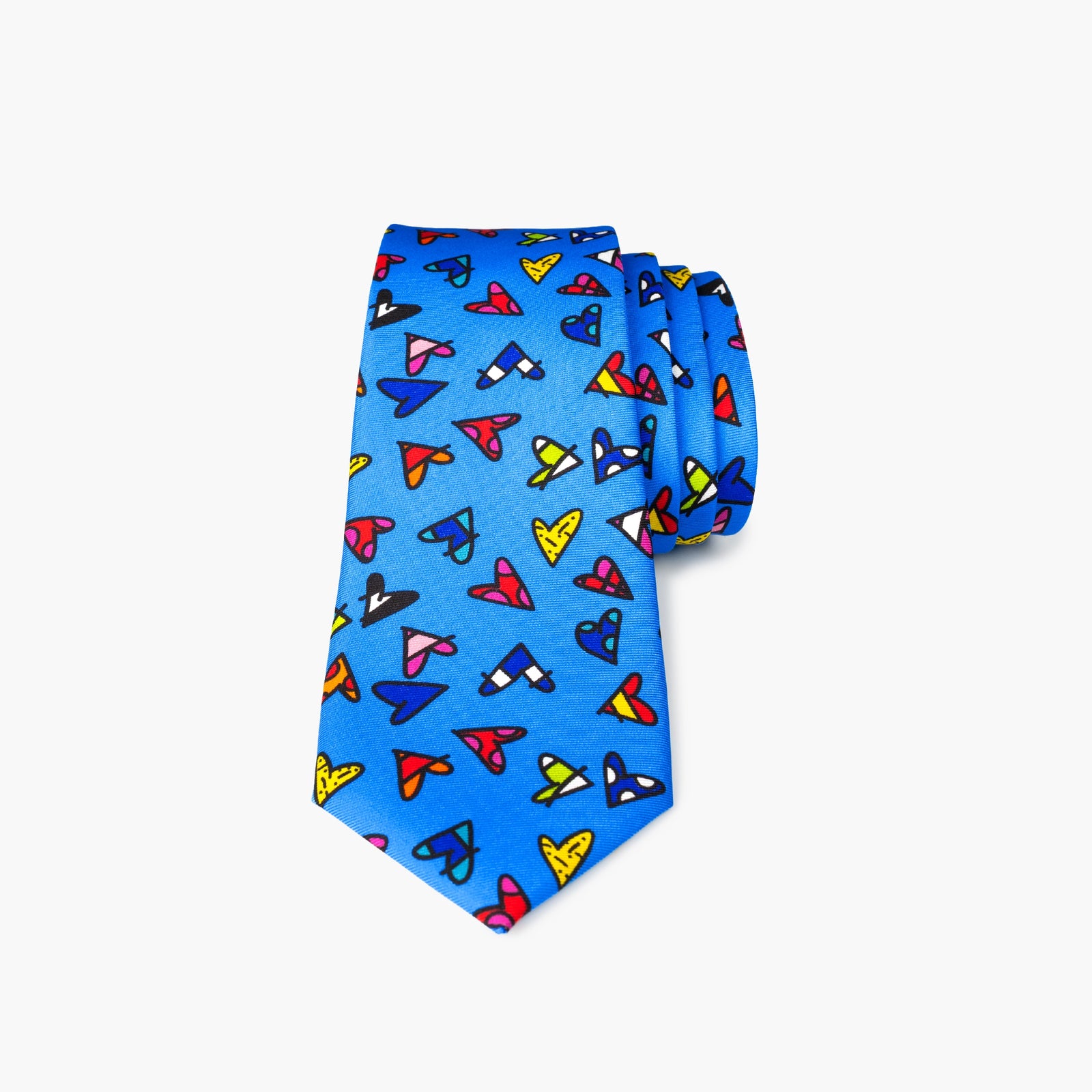 Hearts (Cyan) Britto Neck Tie