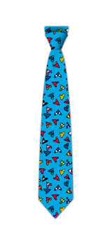 BRITTO® TIE - HEARTS (CYAN)