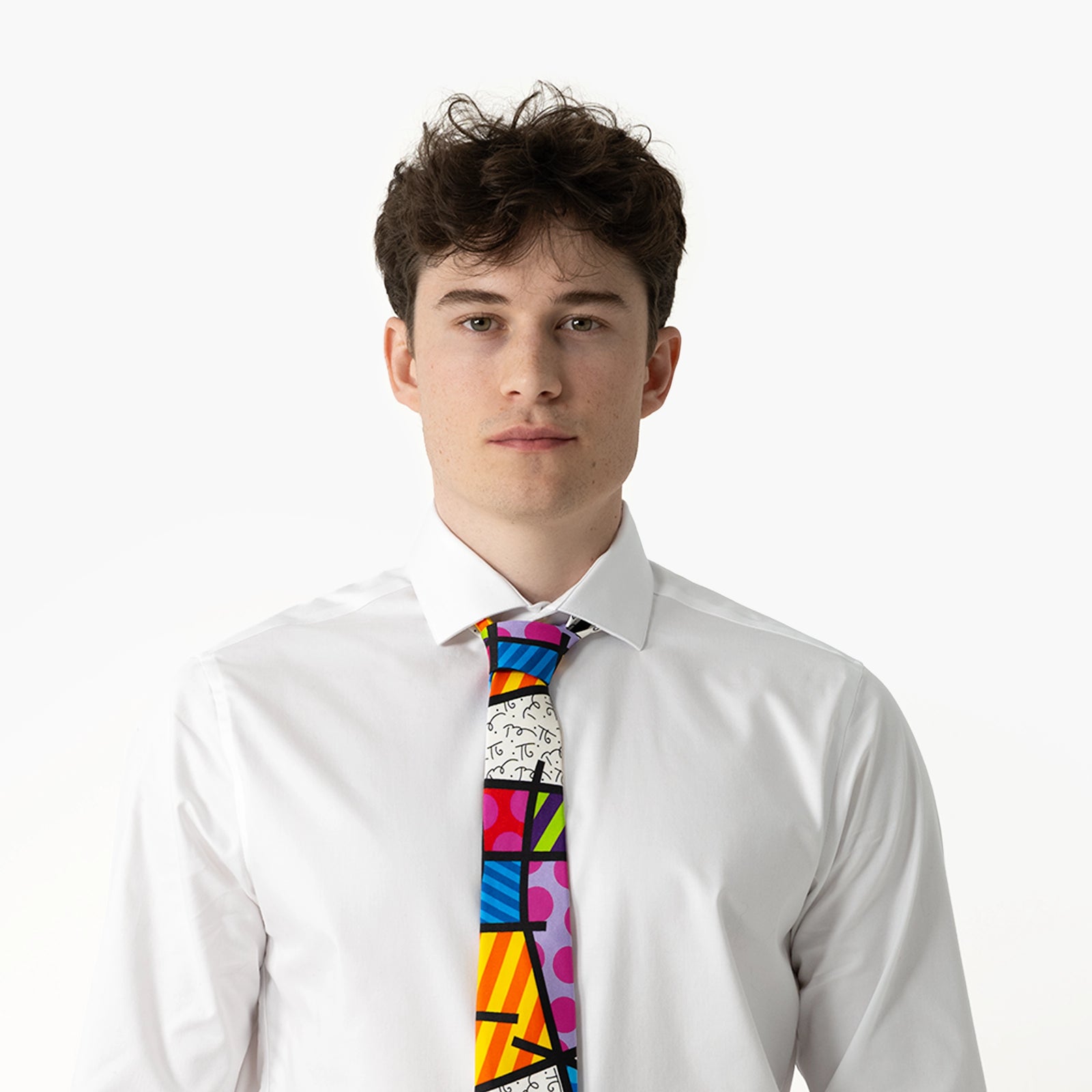 Colorful Landscape Britto Neck Tie