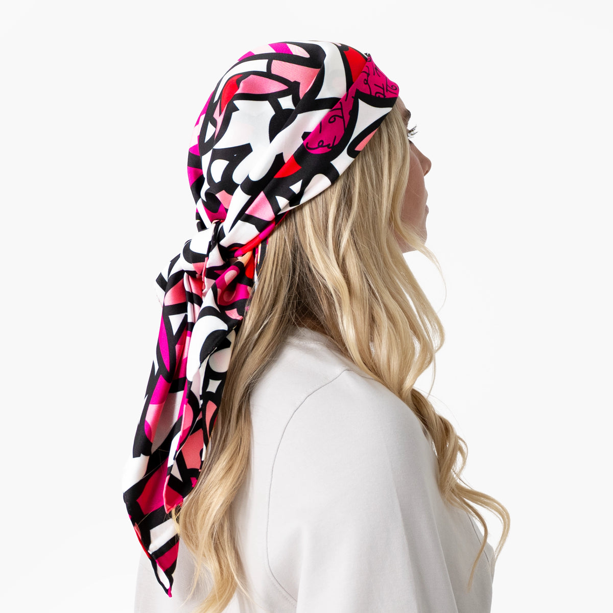 Alive Pink Britto Silk Scarf