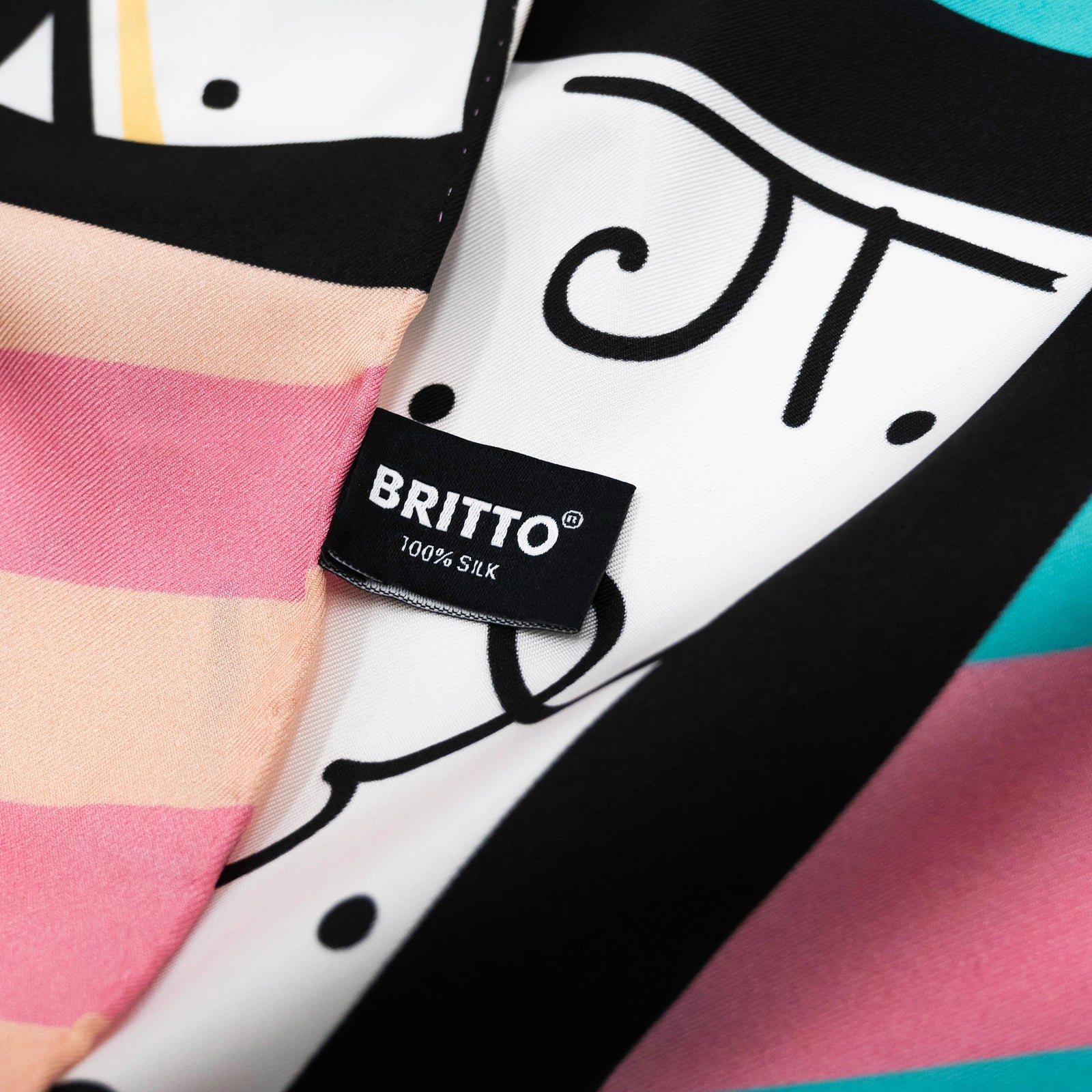 Pink Landscape Britto Silk Scarf