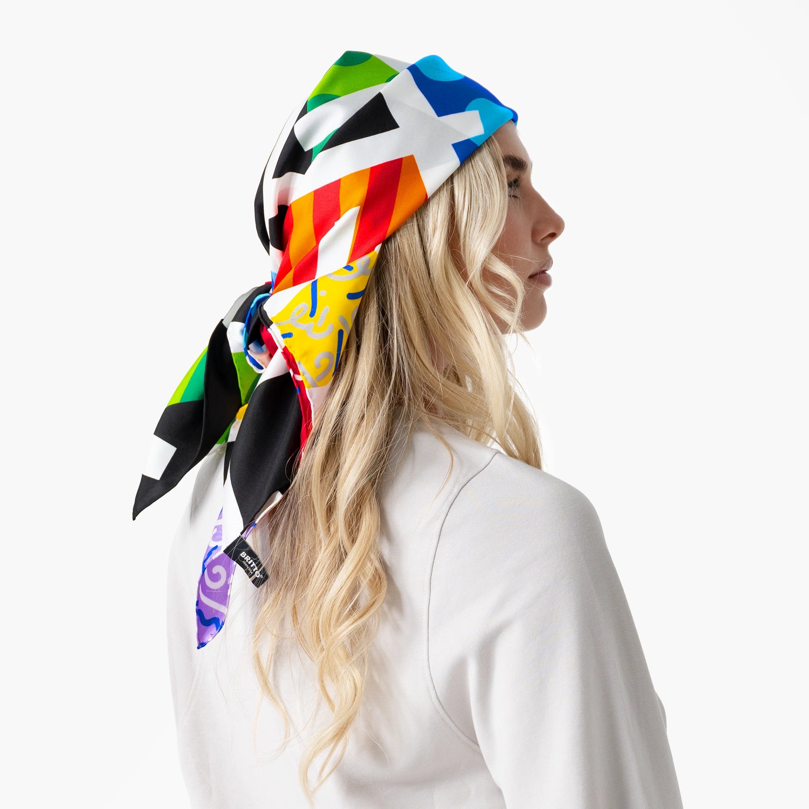 Midnight Britto Silk Scarf