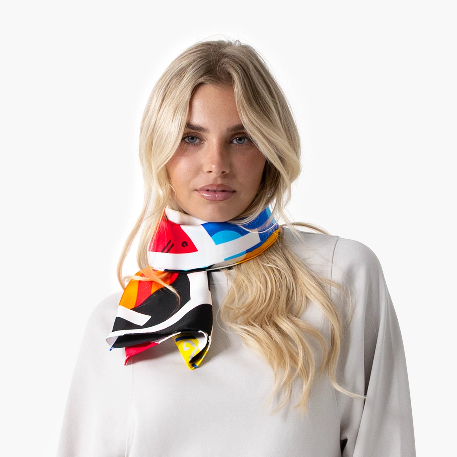 Midnight Britto Silk Scarf