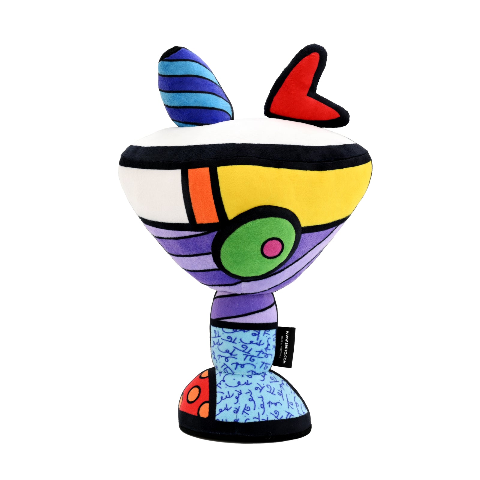 Romero Britto martini britto plush  colorful pop art design