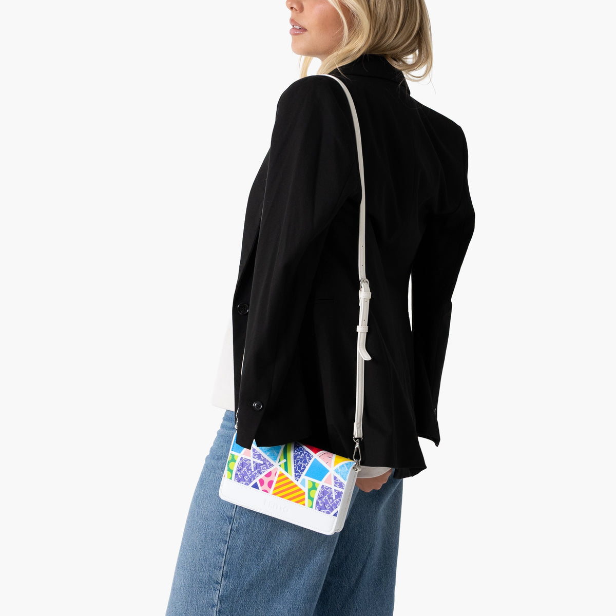 Baby Blue Landscape Britto Eco Leather Crossbody Clutch