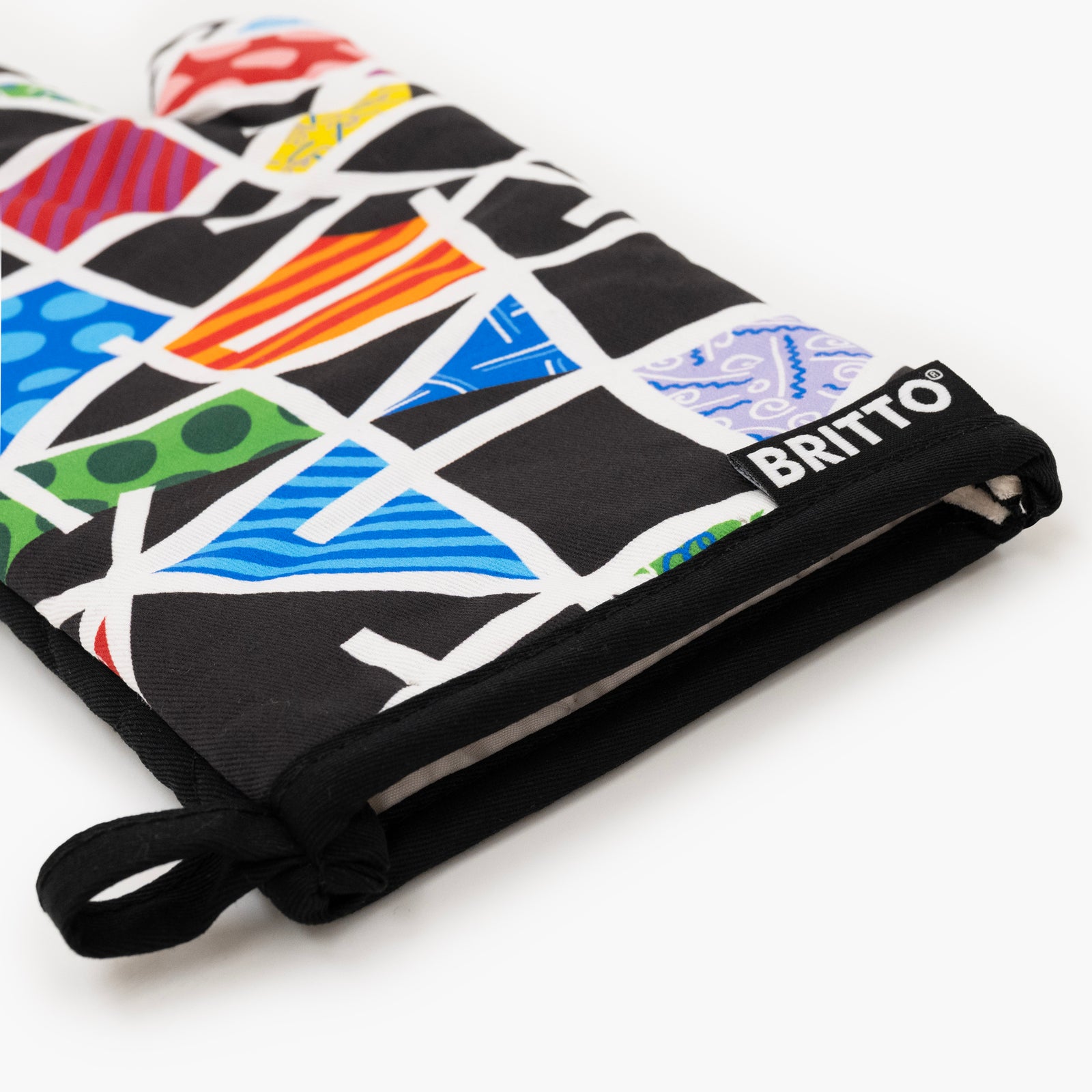 Romero Britto midnight britto oven mitt pot  colorful pop art design