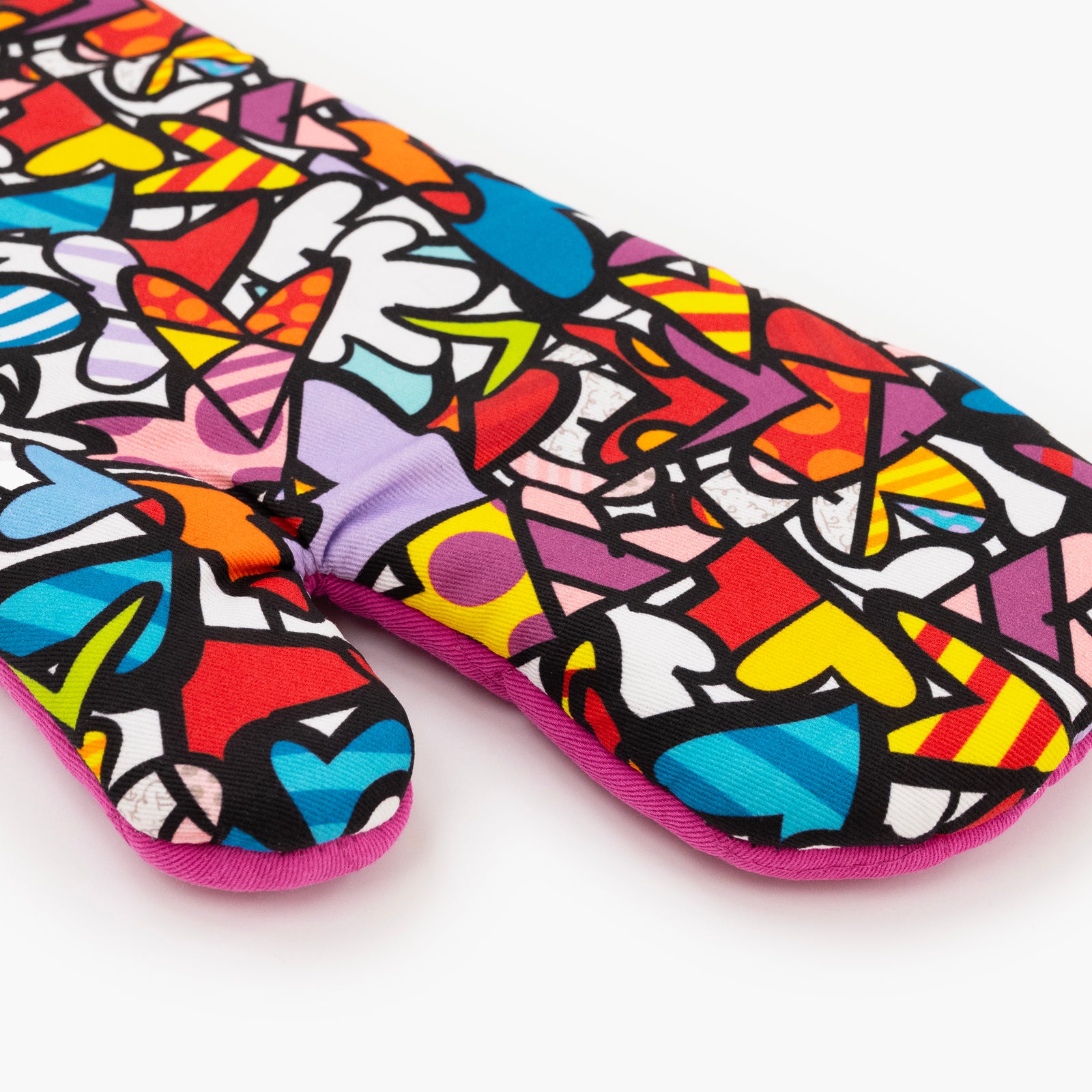Romero Britto alive britto oven mitt pot  contemporary pop art piece