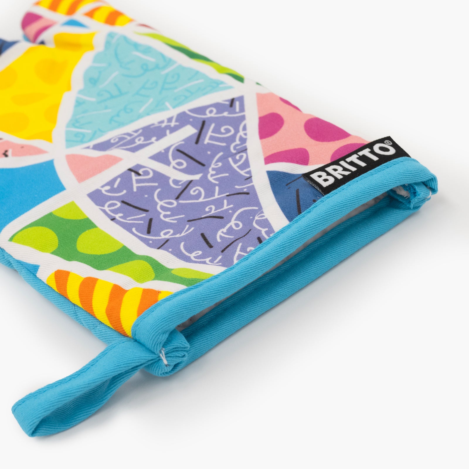 Romero Britto baby blue landscape britto oven  colorful pop art design