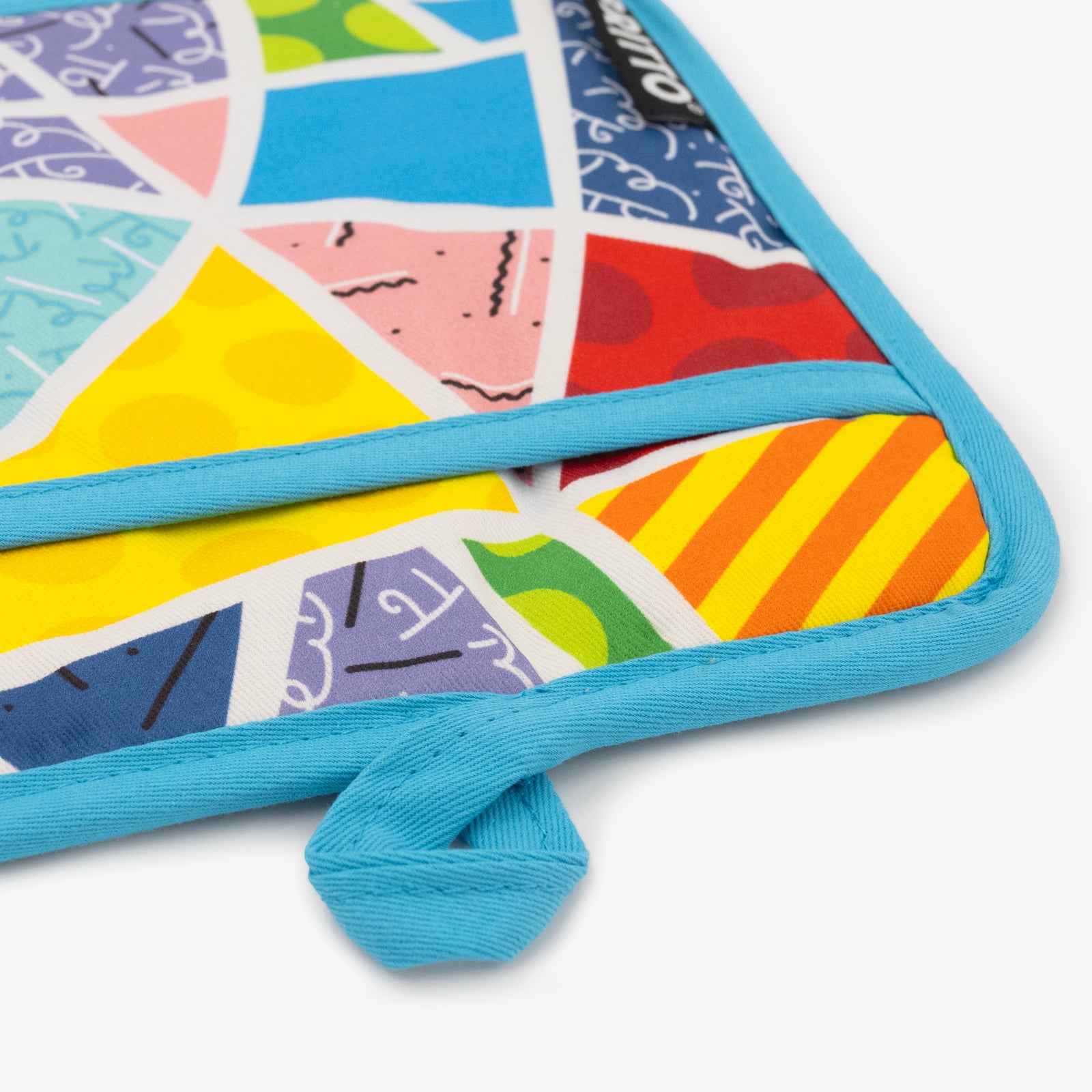 baby blue landscape britto oven  colorful decorative collectible gift idea
