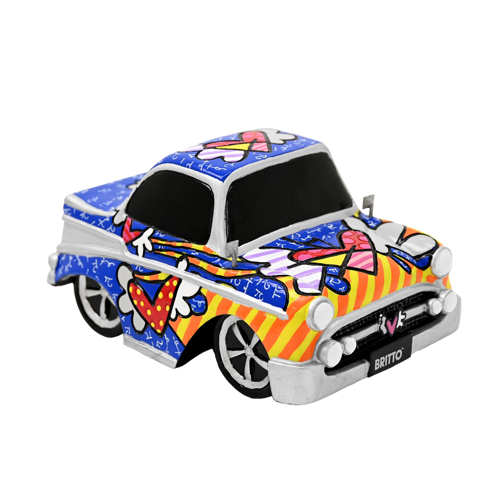 Romero Britto vintage car figurine  colorful pop art design