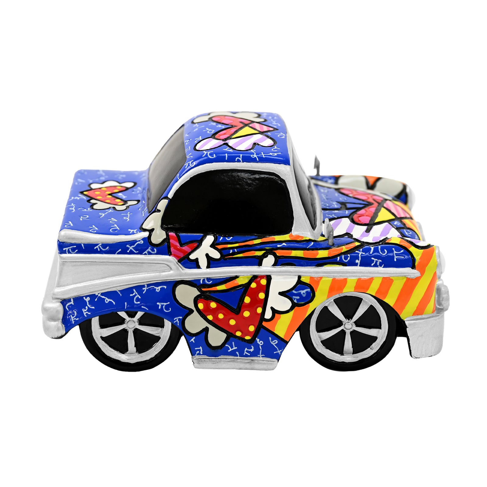 modern pop art vintage car figurine  vibrant home decor