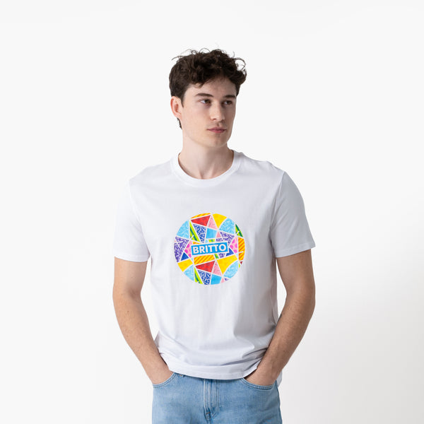Globe Baby Blue Landscape Britto T-Shirt For Men