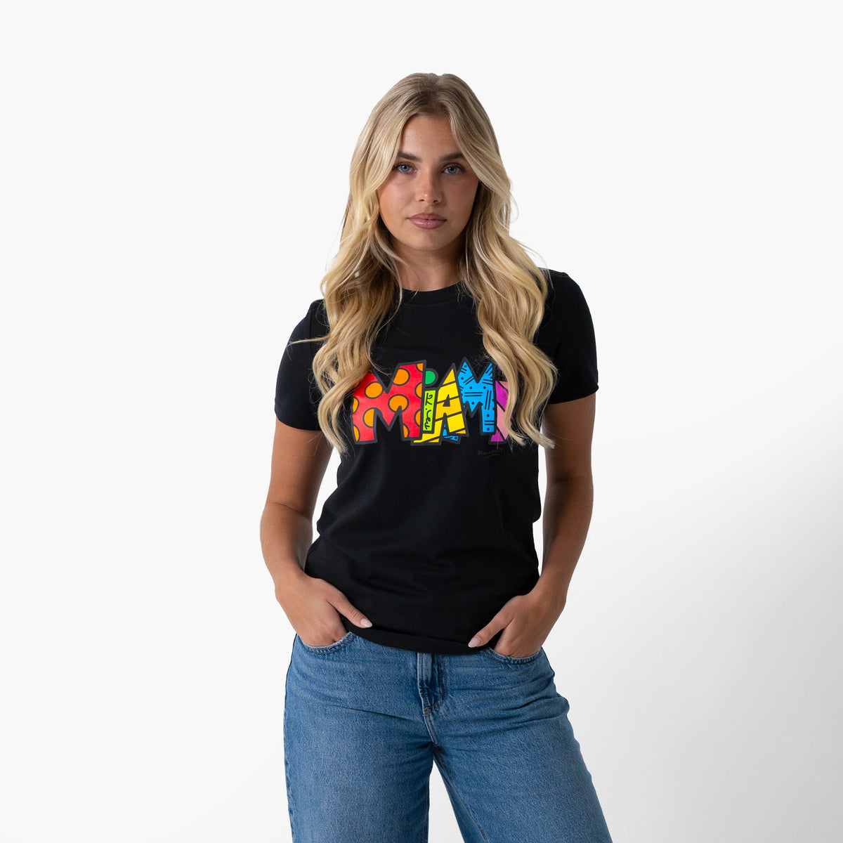 Miami Black Britto T-Shirt For Women
