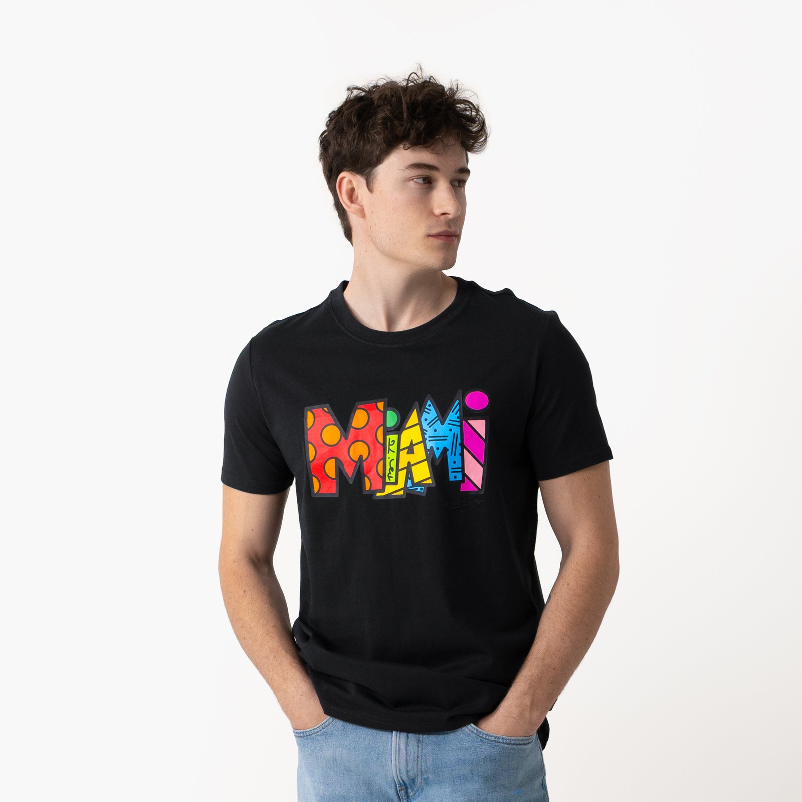 Miami Black Britto T-Shirt For Men