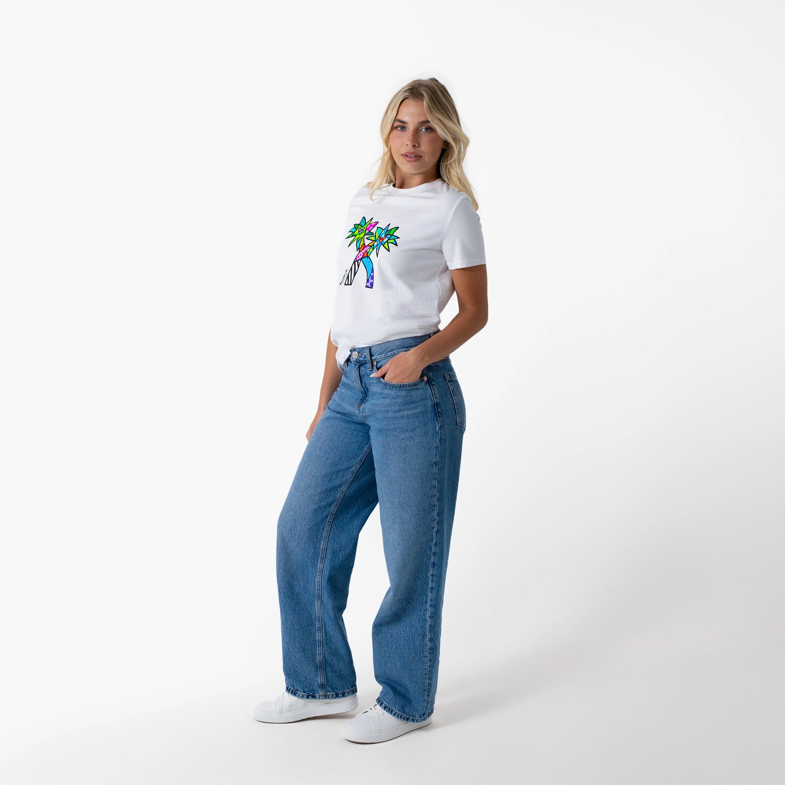 Blue Paradise Britto T-Shirt For Women