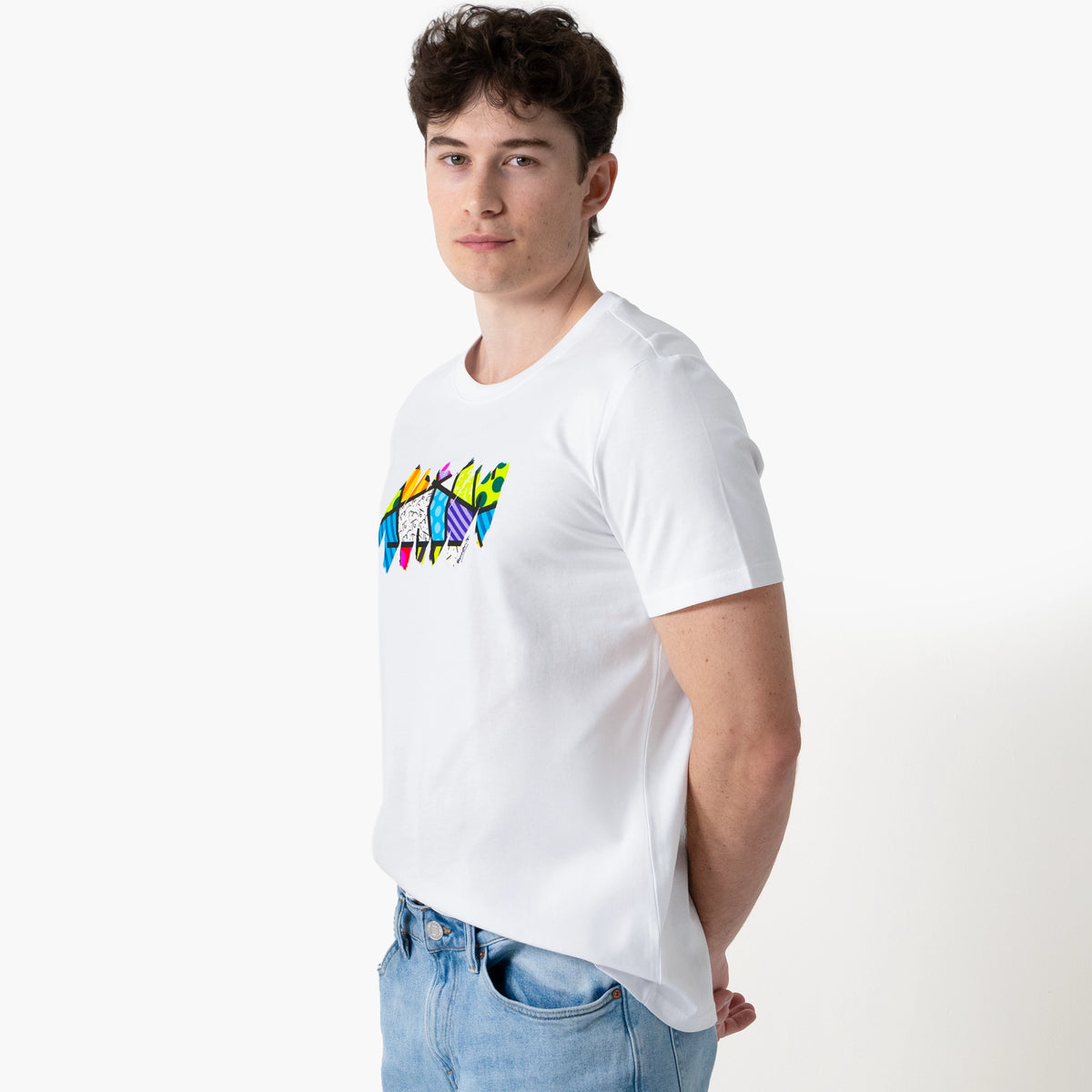 Colorful Landscape Britto T-Shirt For Men
