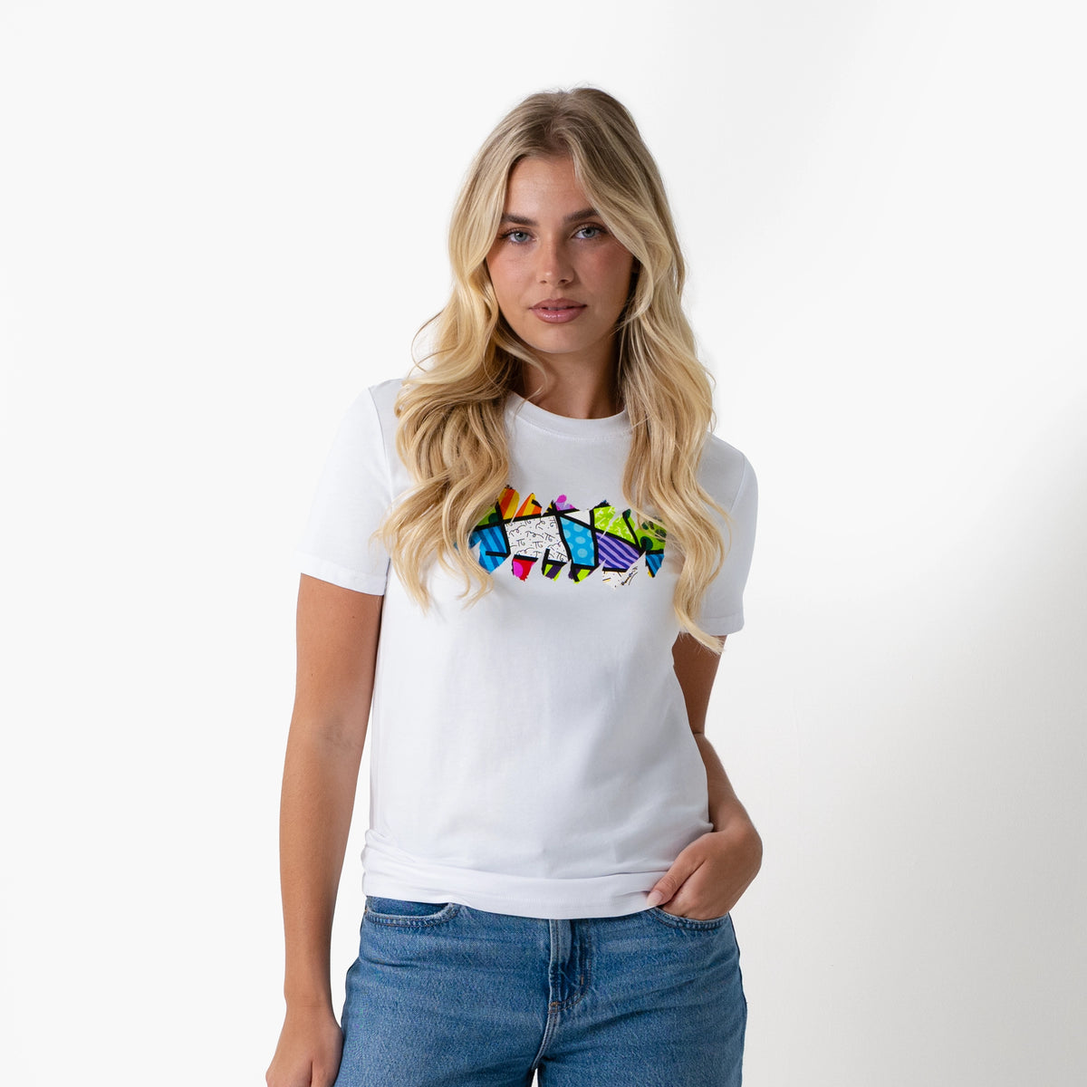 Colorful Landscape Britto T-Shirt For Women
