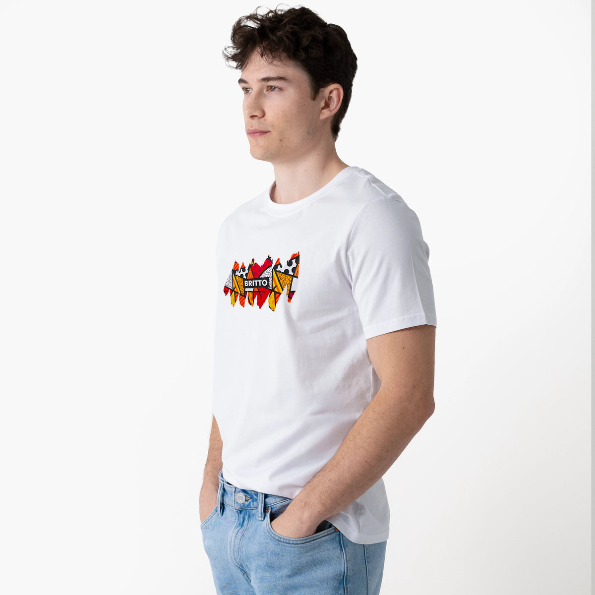 Red Landscape Britto T-Shirt For Men