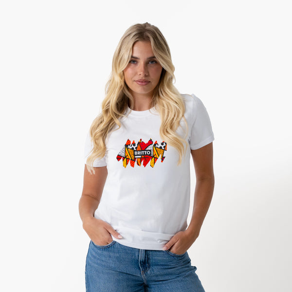 Red Landscape Britto T-Shirt For Women