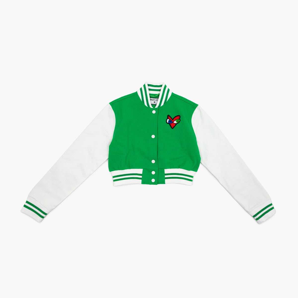 Crazy Love by Britto Green Women's Crop Jacket