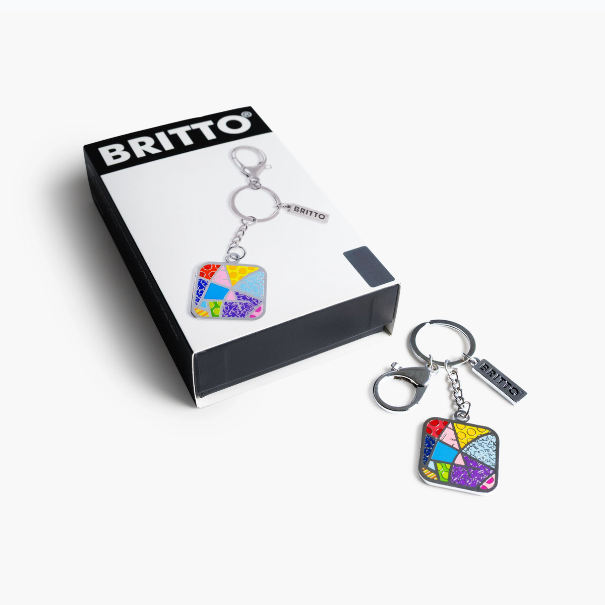 Baby Blue Landscape Britto Keychain