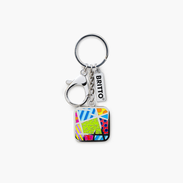 Lime Green Landscape Britto Keychain