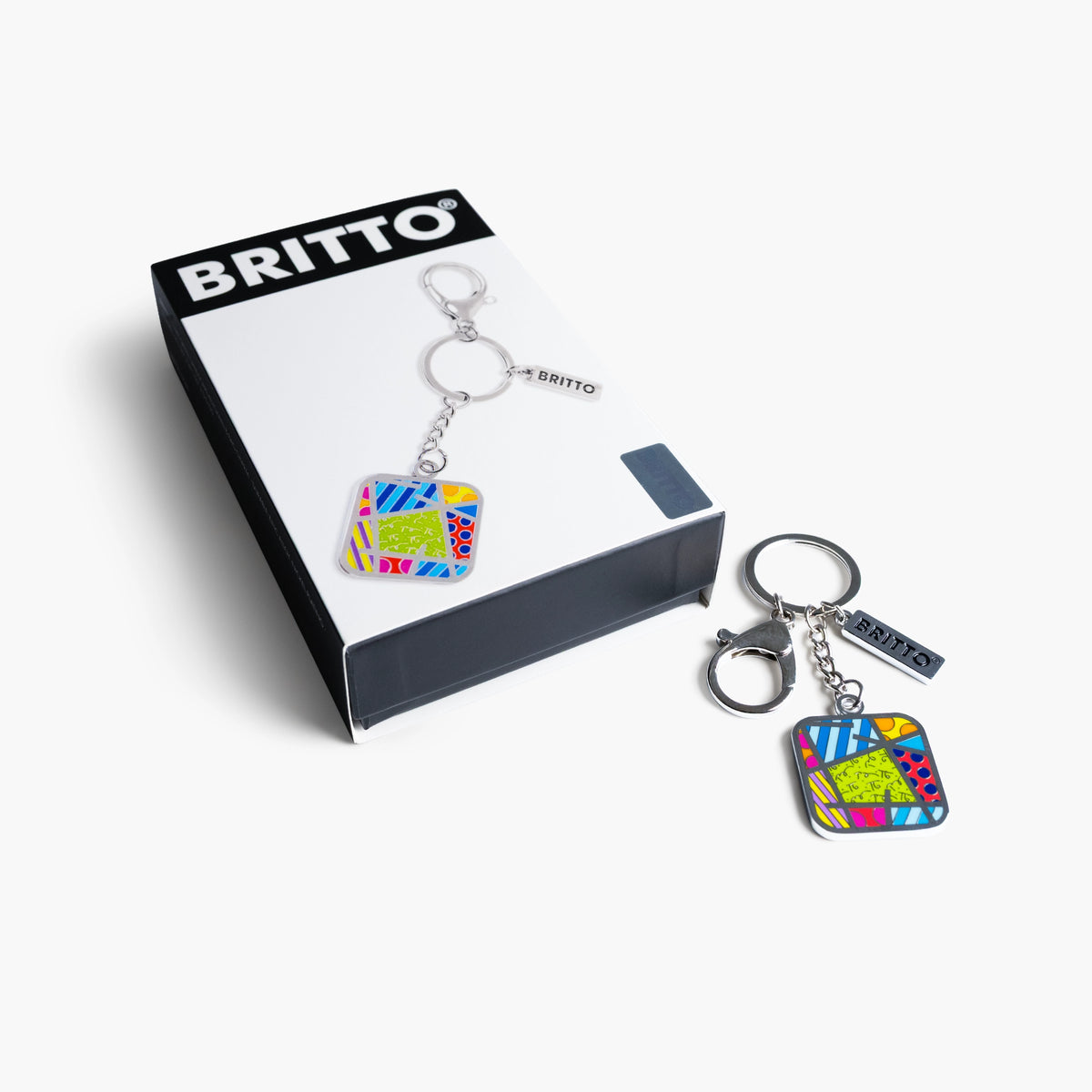 Lime Green Landscape Britto Keychain