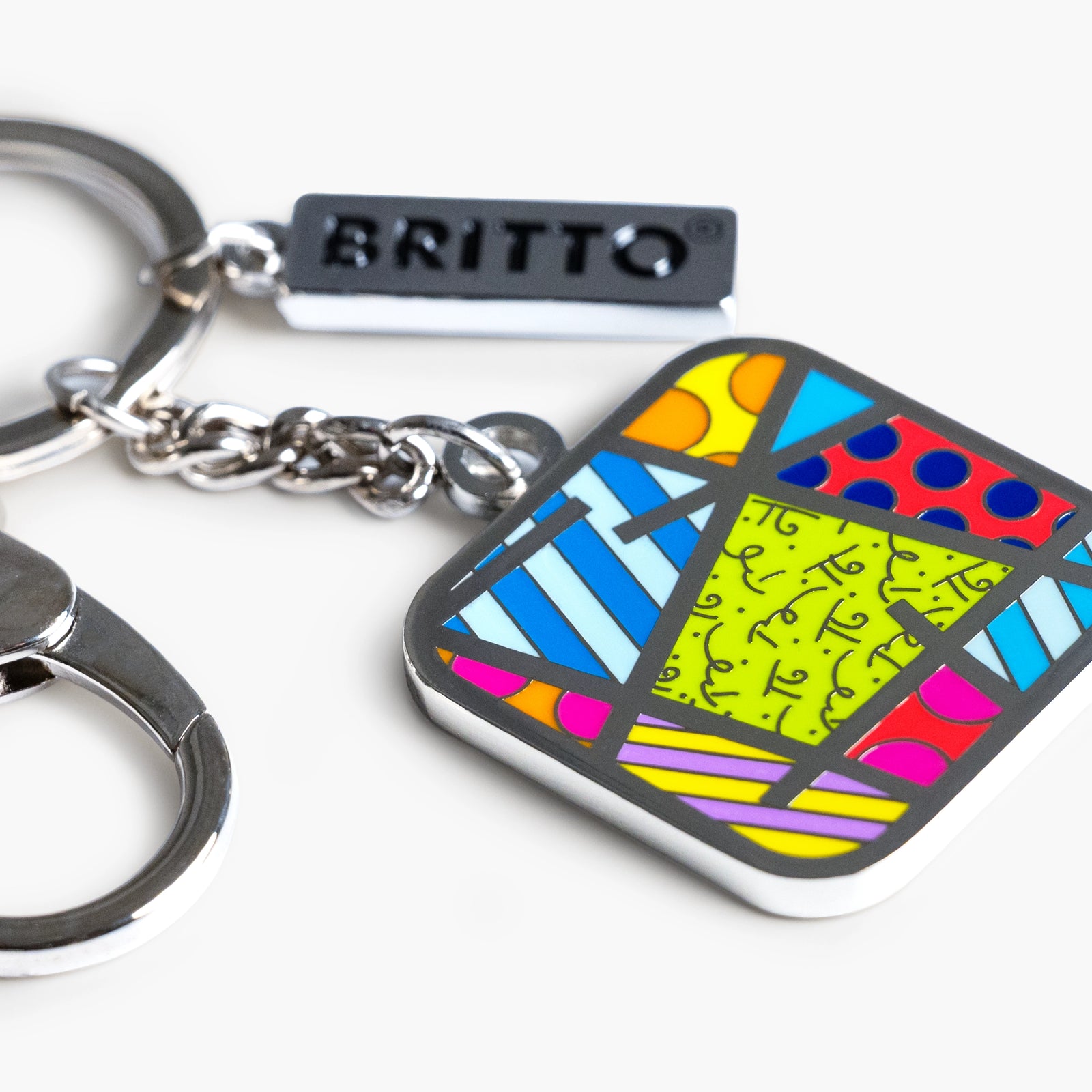 Lime Green Landscape Britto Keychain