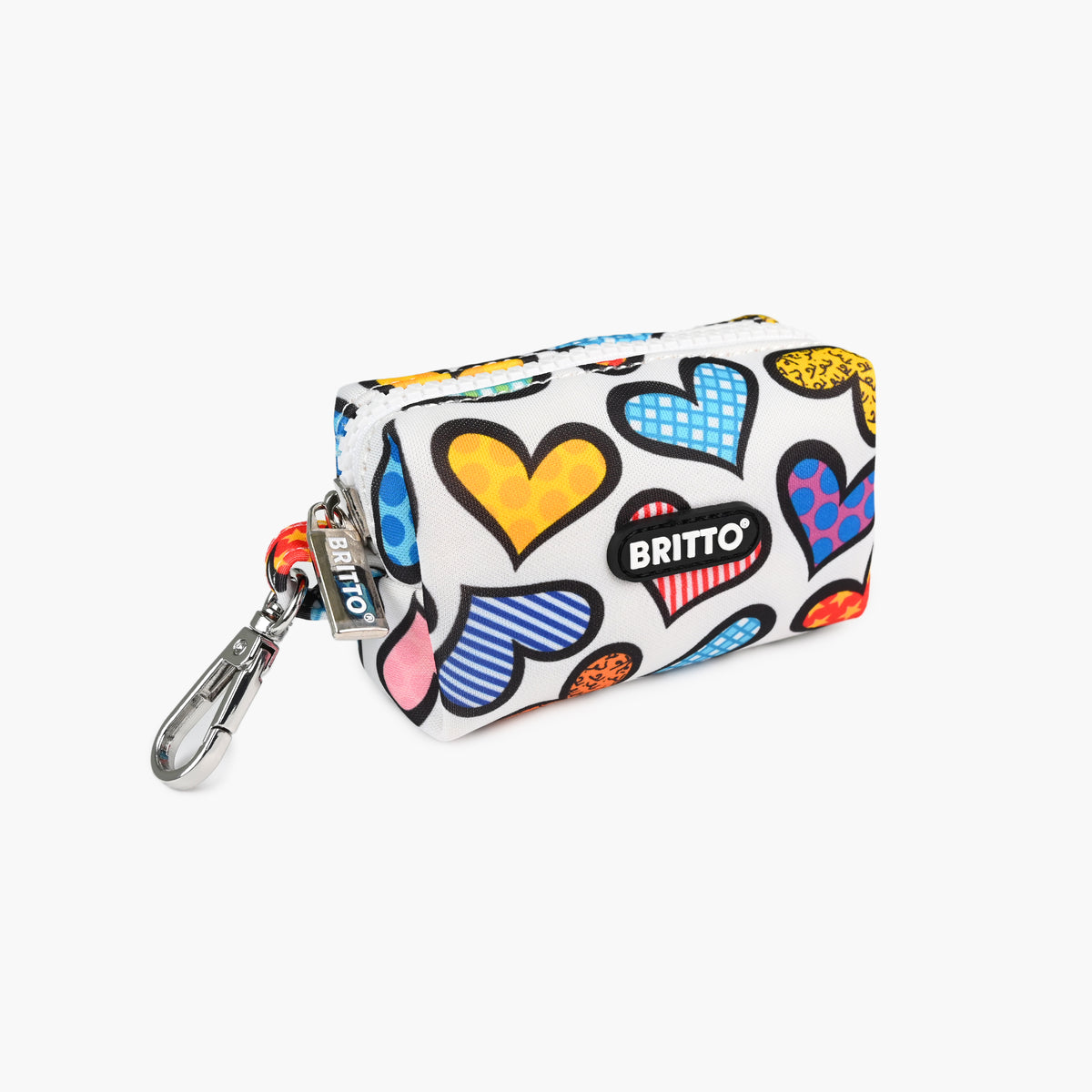 Romero Britto hearts britto pet bag holder  colorful pop art design
