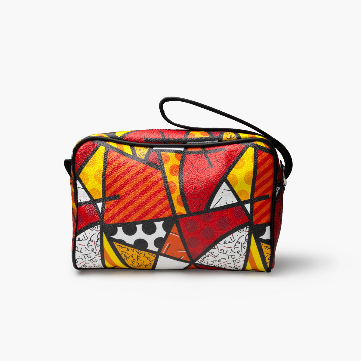 modern pop art red landscape britto eco leather  vibrant home decor