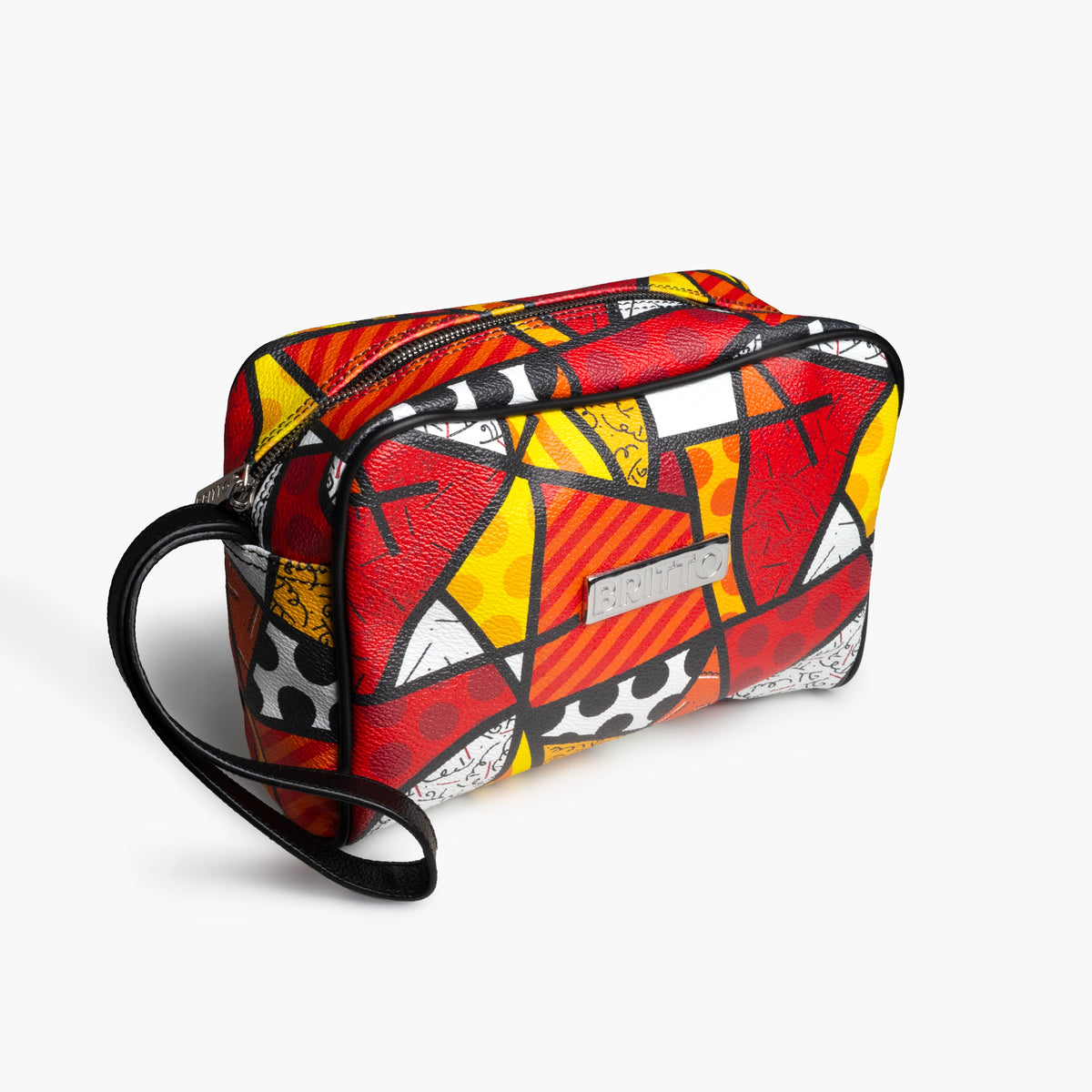 red landscape britto eco leather  colorful decorative collectible gift idea