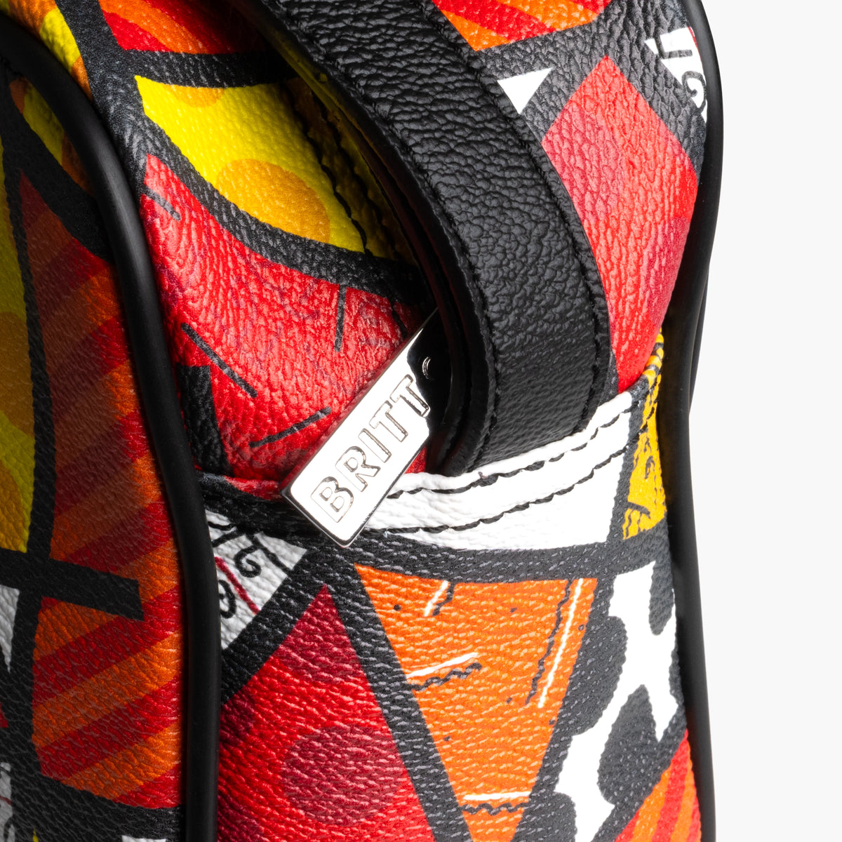 red landscape britto eco leather  artistic colorful design collectible