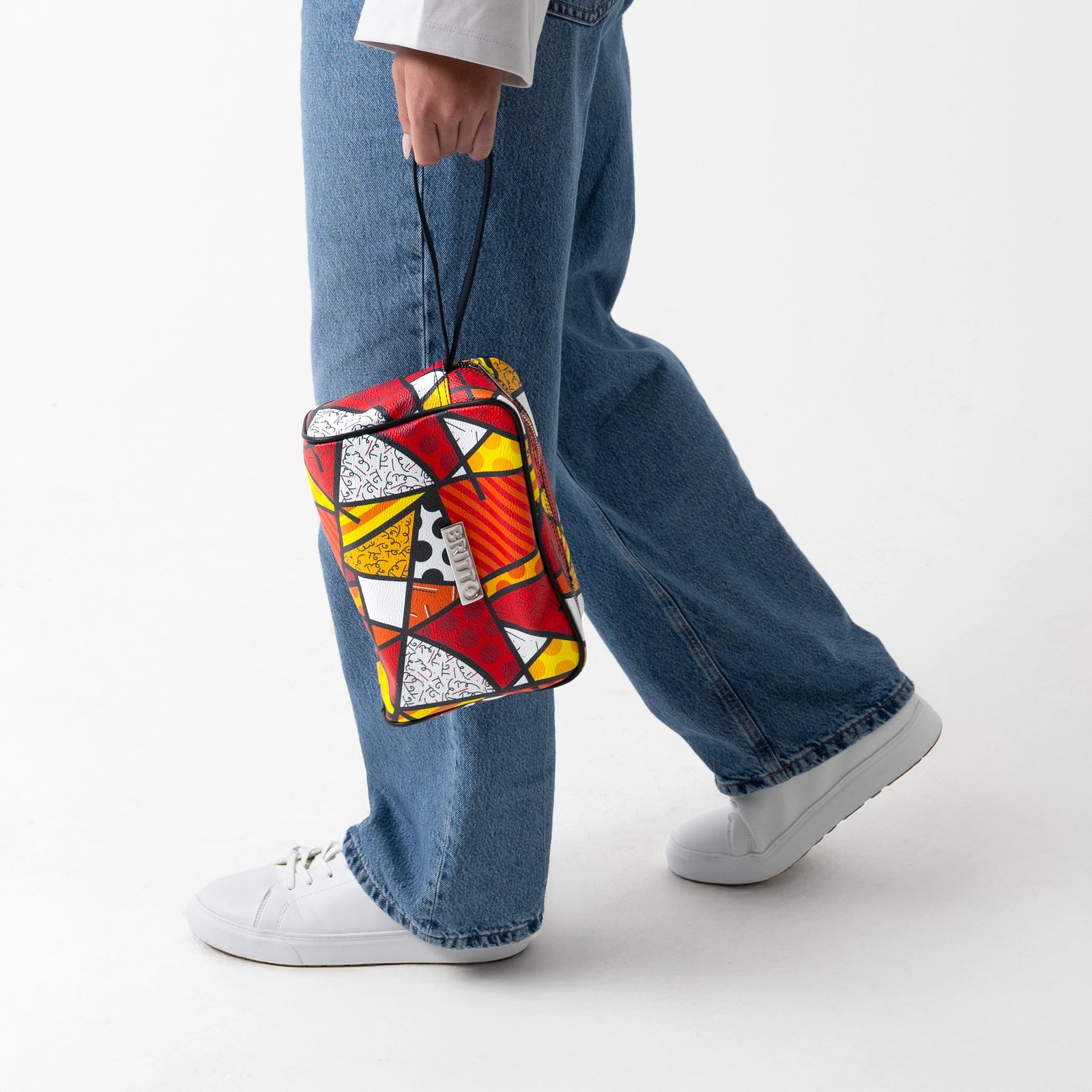 Romero Britto red landscape britto eco leather  colorful pop art design