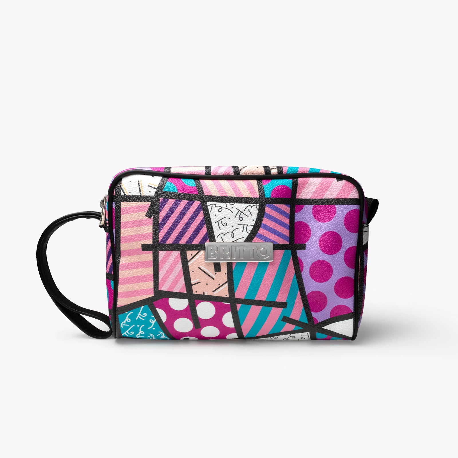 Romero Britto pink landscape britto eco leather  colorful pop art design