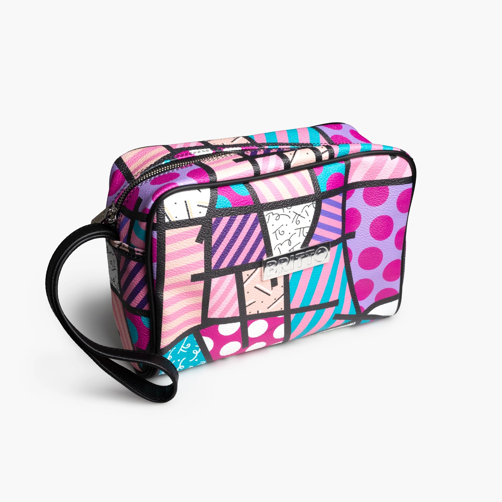 pink landscape britto eco leather  colorful decorative collectible gift idea