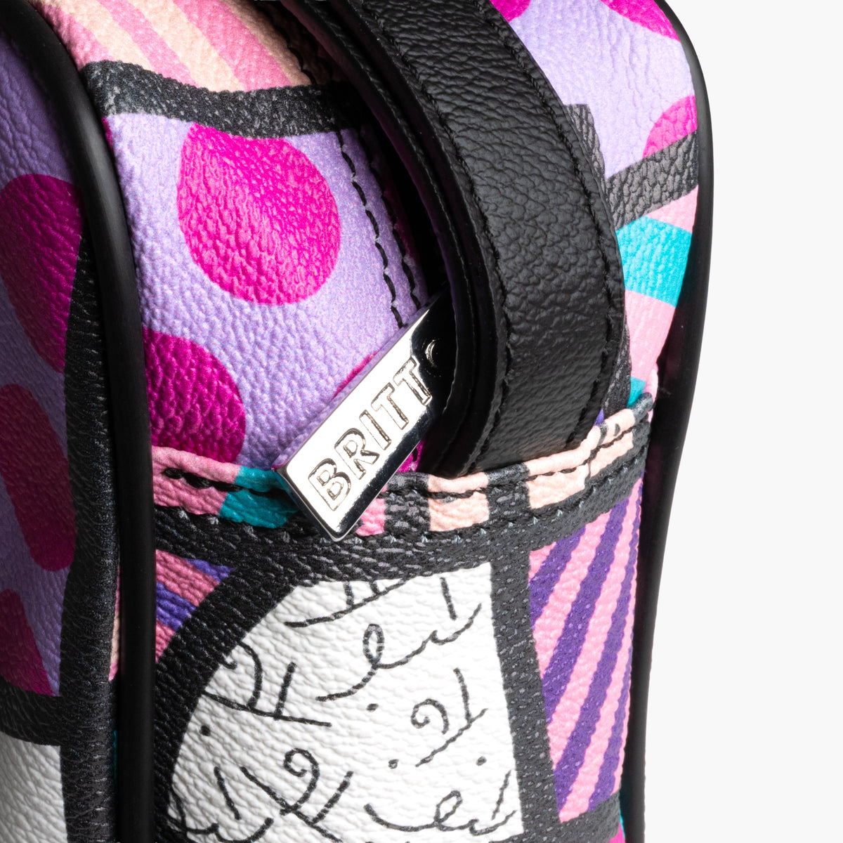 pink landscape britto eco leather  artistic colorful design collectible