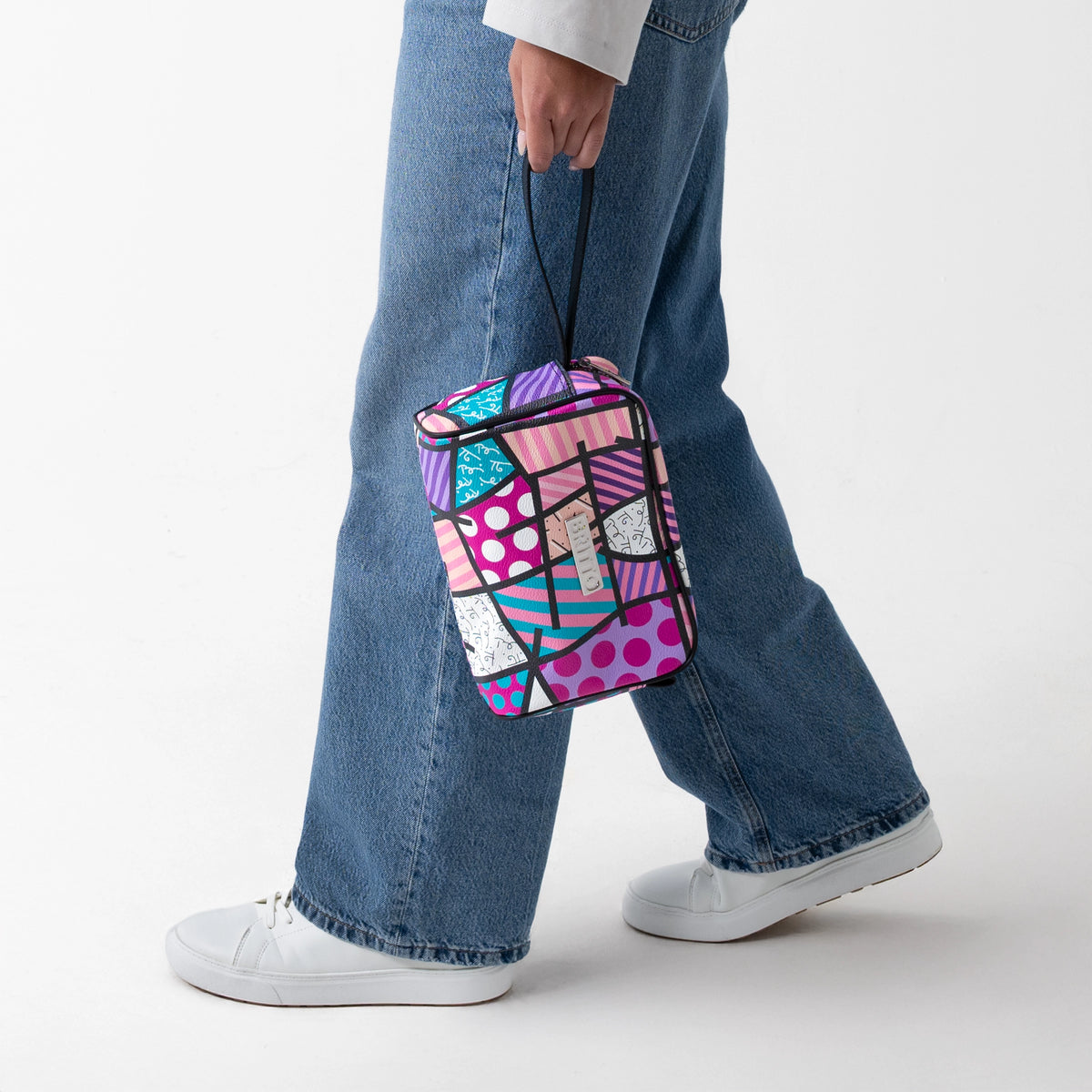 Romero Britto pink landscape britto eco leather  colorful pop art design